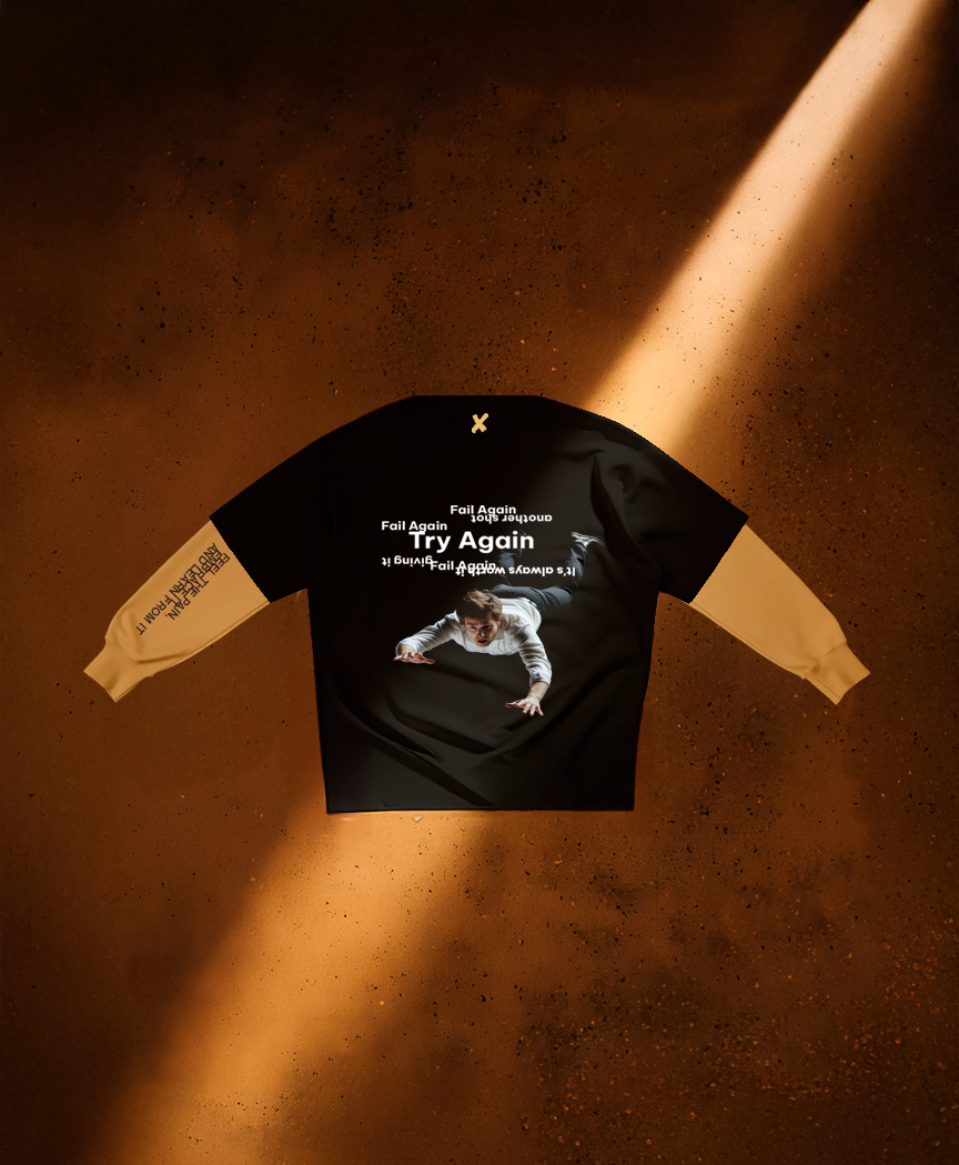 X ACHIEVE FALURE + TRY AGAIN COMBO TEES